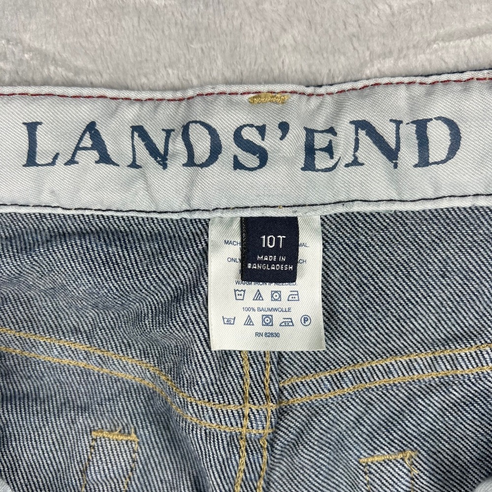 Lands End Womens Tall 10T High Rise Straight Leg Jeans Dark Wash Mom Jeans - Picture 3 of 11